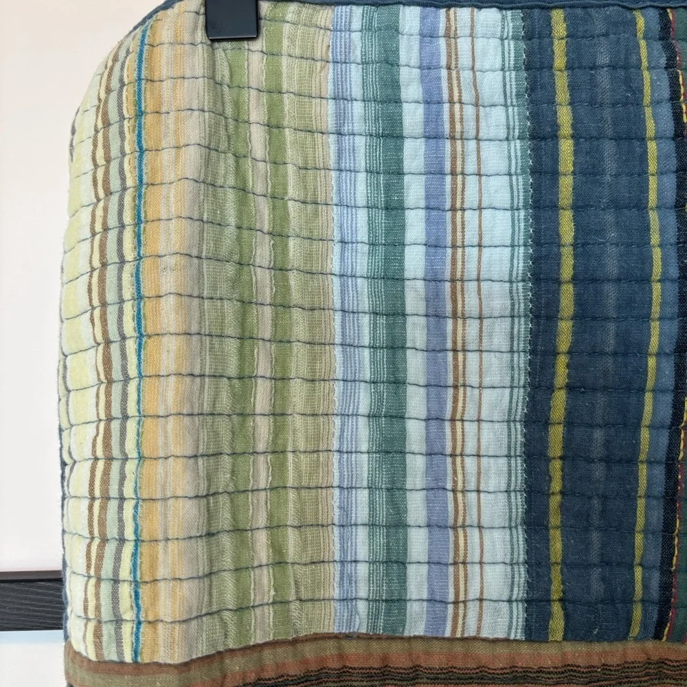 Chenab‎ One pillow case stripes boho neutral earth tones
